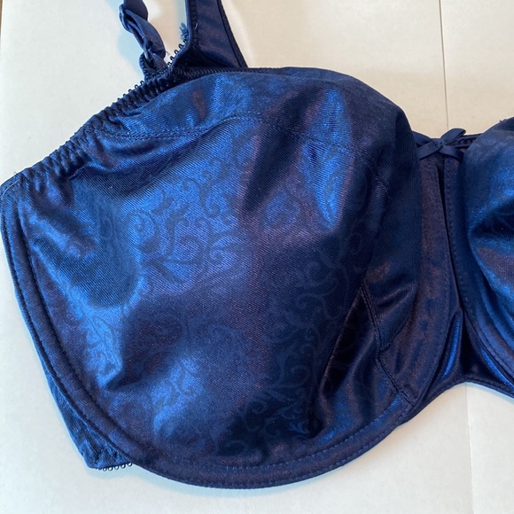 SOLD 36F Minimizer Bali Blue 3562 “Satin Tracings” 4 Hooks NWT New 80F 36DDD - Picture 3 of 7